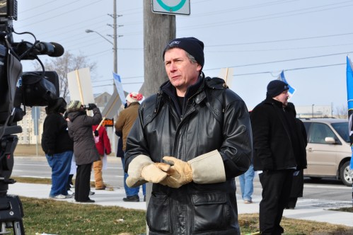 OPSEU Regional VP Dave Lundy is interviewed by CKWS TV.