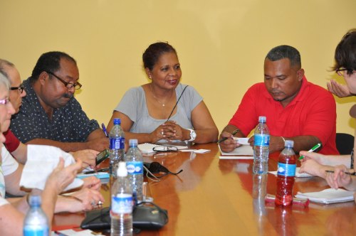 Meeting with officials at Government House.