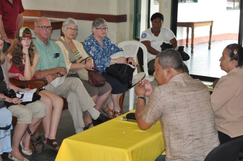 The Mayor of Puerto Cabezas addresses the delegation from Horizons of Friendship.