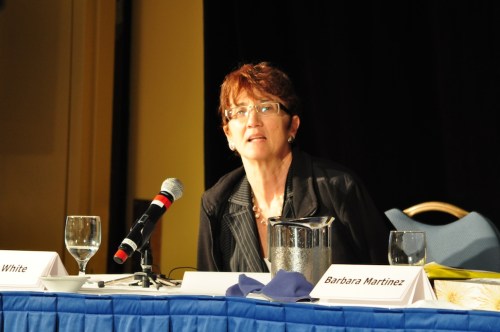 Julie White (CURC) says private drug plans are insecure, inconsistent, and unfair. They also make cost control difficult from a public policy perspective.