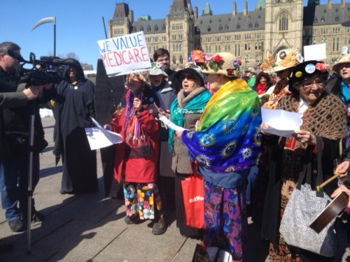 Monday's protest in Ottawa.
