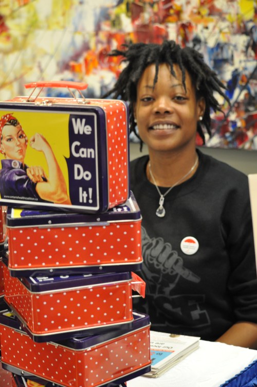 Visit the Ontario Health Coalition table and buy a Rosie the Riveter lunch can for $20. All proceeds go to fighting to preserve public health care.