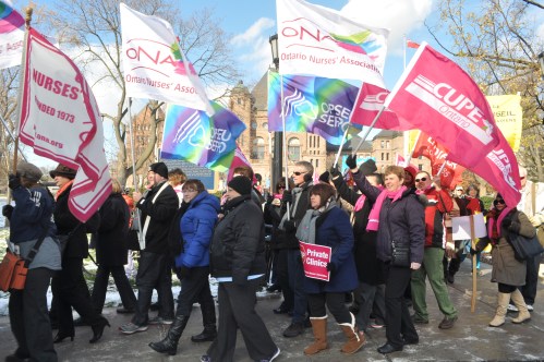 Photo of marchers at Queen's Park.